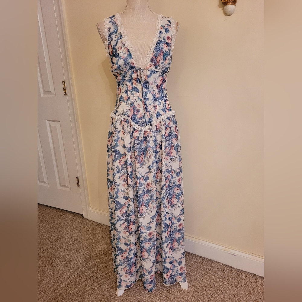 For Love & Lemons Floral Audrey Maxi Dress - Picture 4 of 9